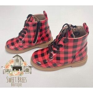 LITTLE KIDS UNISEX PLAID BOOTS